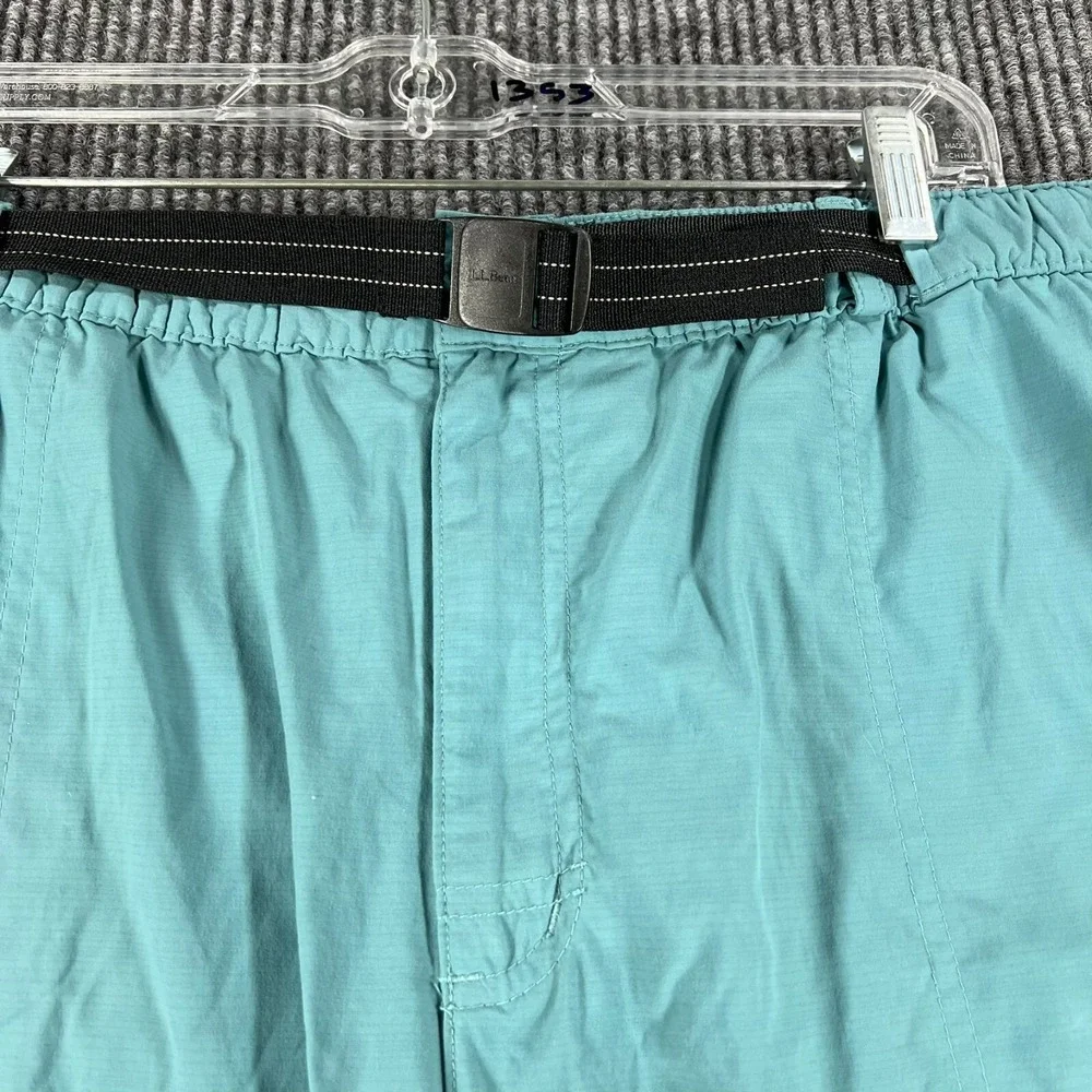 L.L. Bean Shorts Mens Size XL Extra Large Blue Belted Lined Swim Trunks Sharp